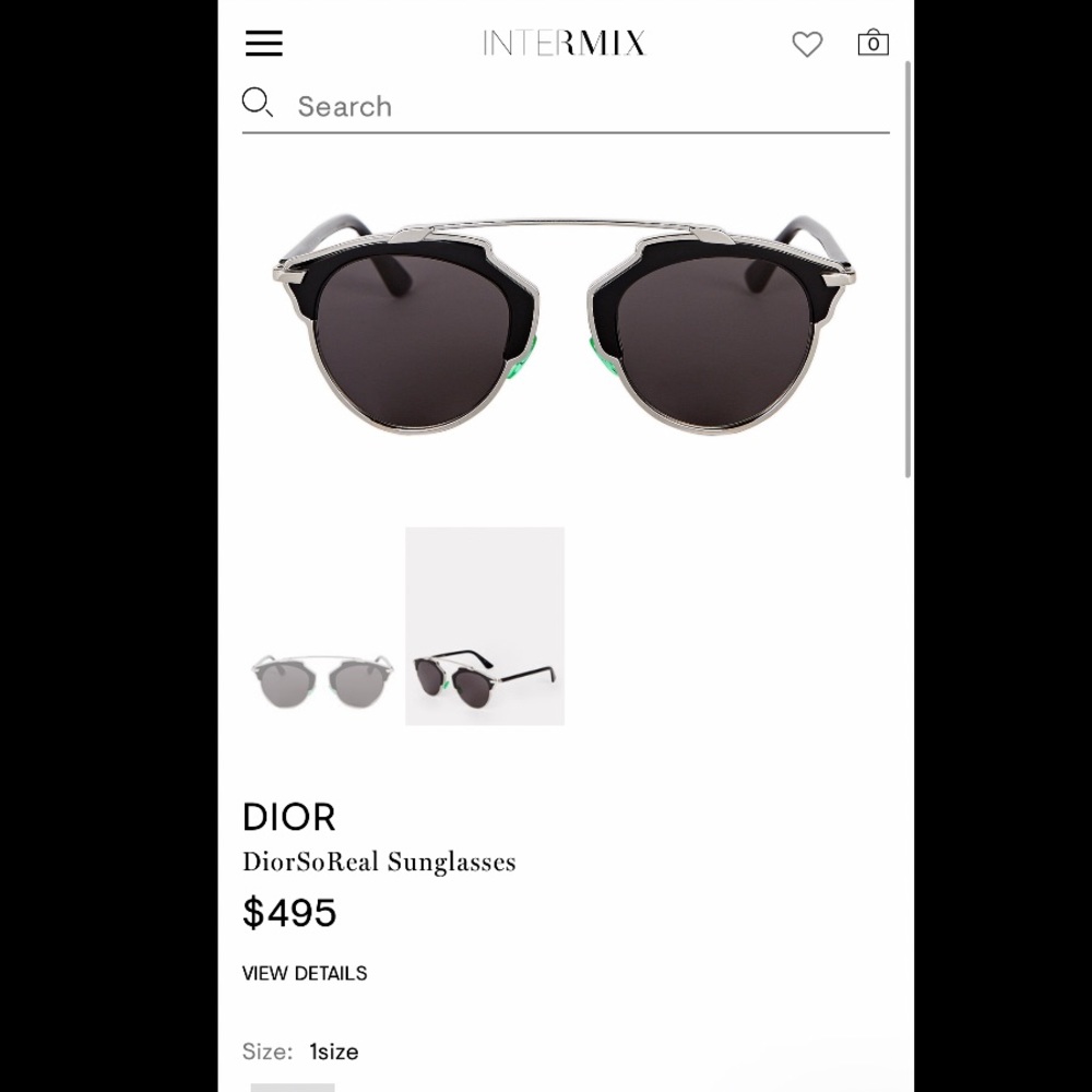Dior DiorSoReal Sunglasses silver/black